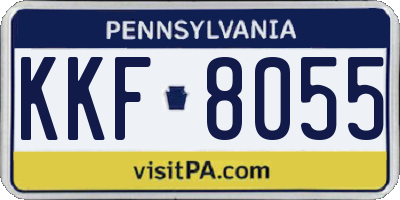 PA license plate KKF8055