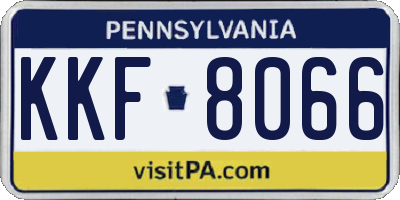 PA license plate KKF8066