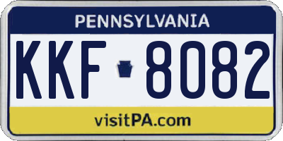 PA license plate KKF8082