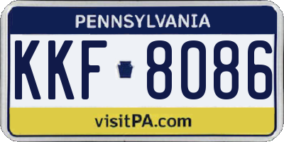PA license plate KKF8086