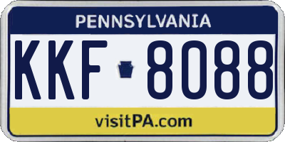PA license plate KKF8088