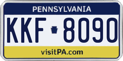 PA license plate KKF8090