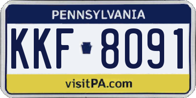 PA license plate KKF8091