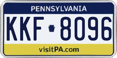 PA license plate KKF8096