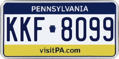 PA license plate KKF8099