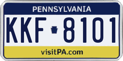 PA license plate KKF8101