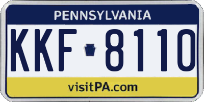 PA license plate KKF8110