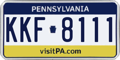 PA license plate KKF8111