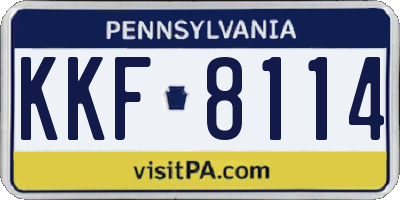 PA license plate KKF8114