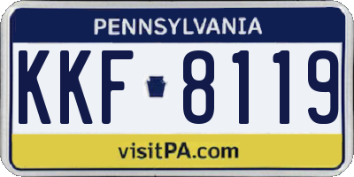 PA license plate KKF8119