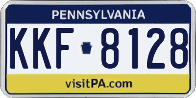 PA license plate KKF8128