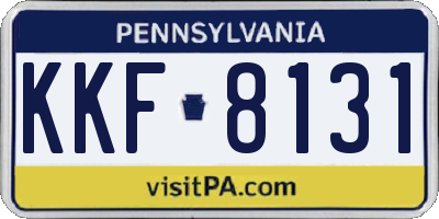 PA license plate KKF8131