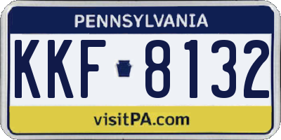 PA license plate KKF8132