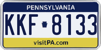 PA license plate KKF8133