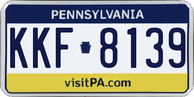 PA license plate KKF8139