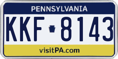PA license plate KKF8143