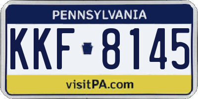 PA license plate KKF8145