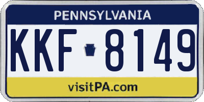 PA license plate KKF8149