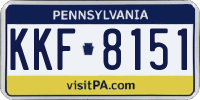 PA license plate KKF8151