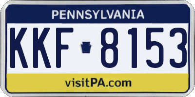PA license plate KKF8153