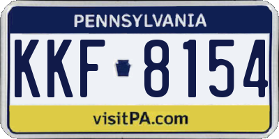 PA license plate KKF8154