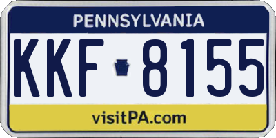 PA license plate KKF8155