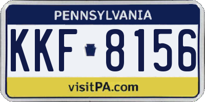 PA license plate KKF8156