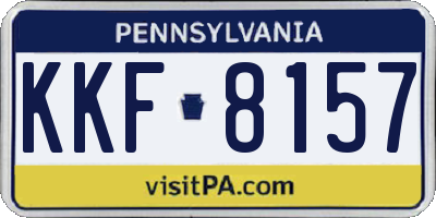 PA license plate KKF8157