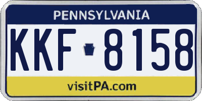 PA license plate KKF8158