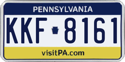 PA license plate KKF8161