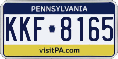 PA license plate KKF8165