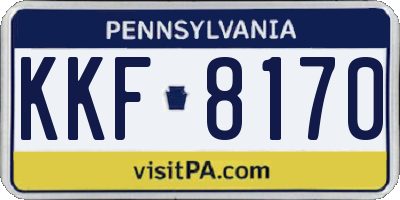 PA license plate KKF8170
