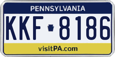 PA license plate KKF8186