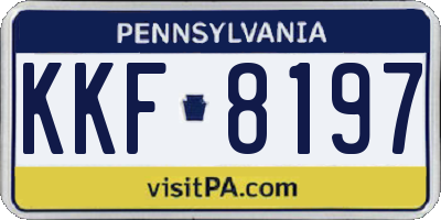 PA license plate KKF8197