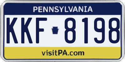 PA license plate KKF8198
