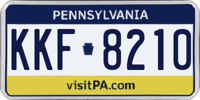 PA license plate KKF8210