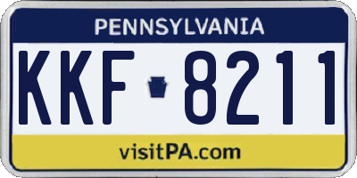 PA license plate KKF8211