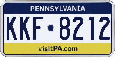 PA license plate KKF8212