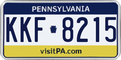PA license plate KKF8215