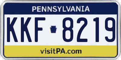 PA license plate KKF8219