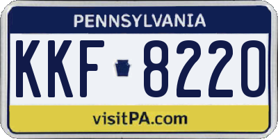 PA license plate KKF8220