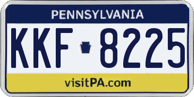 PA license plate KKF8225