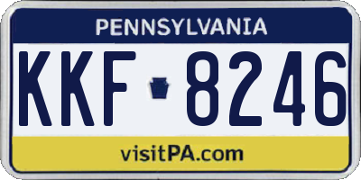 PA license plate KKF8246