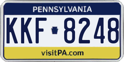 PA license plate KKF8248