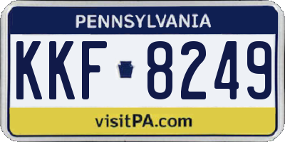 PA license plate KKF8249