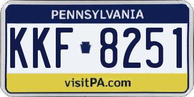 PA license plate KKF8251
