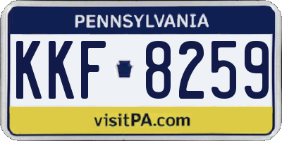 PA license plate KKF8259