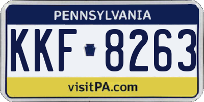 PA license plate KKF8263