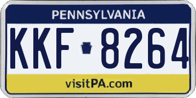 PA license plate KKF8264