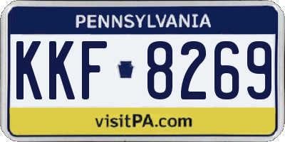 PA license plate KKF8269